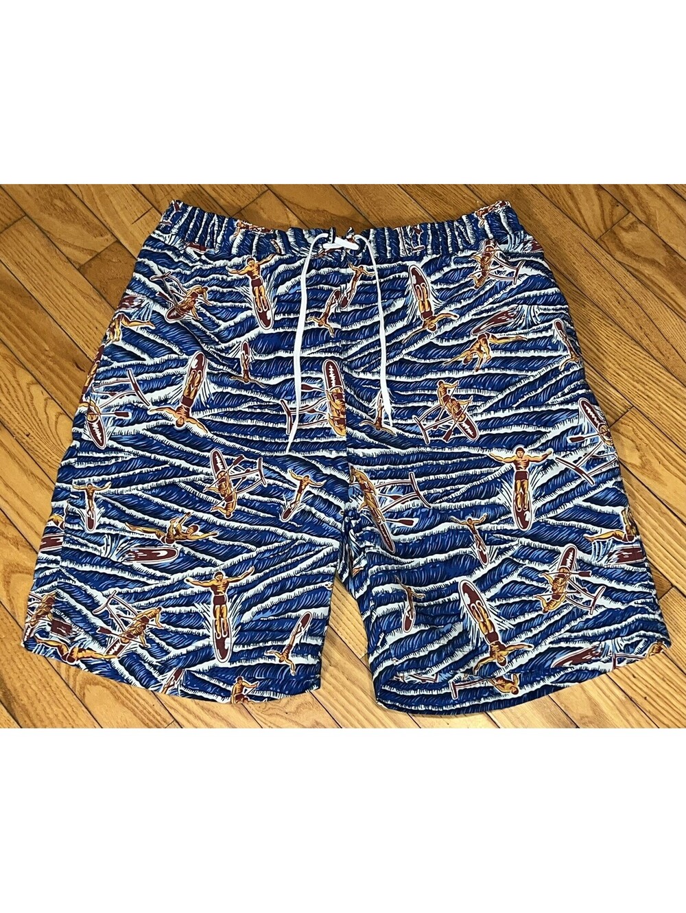 Rare Vintage 90's Polo By Ralph Lauren AOP Paddle Board Swim Trunks Shorts L